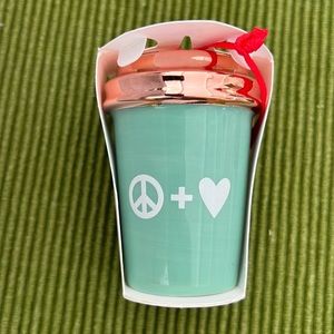 2017 Starbucks Peace + Love To Go cup ornament